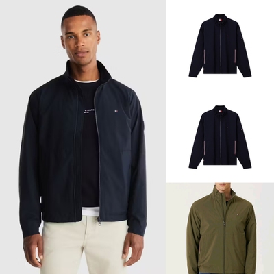 正品汤米Tommy男装休闲立领拼色镶边口袋运动风单夹克外套34470
