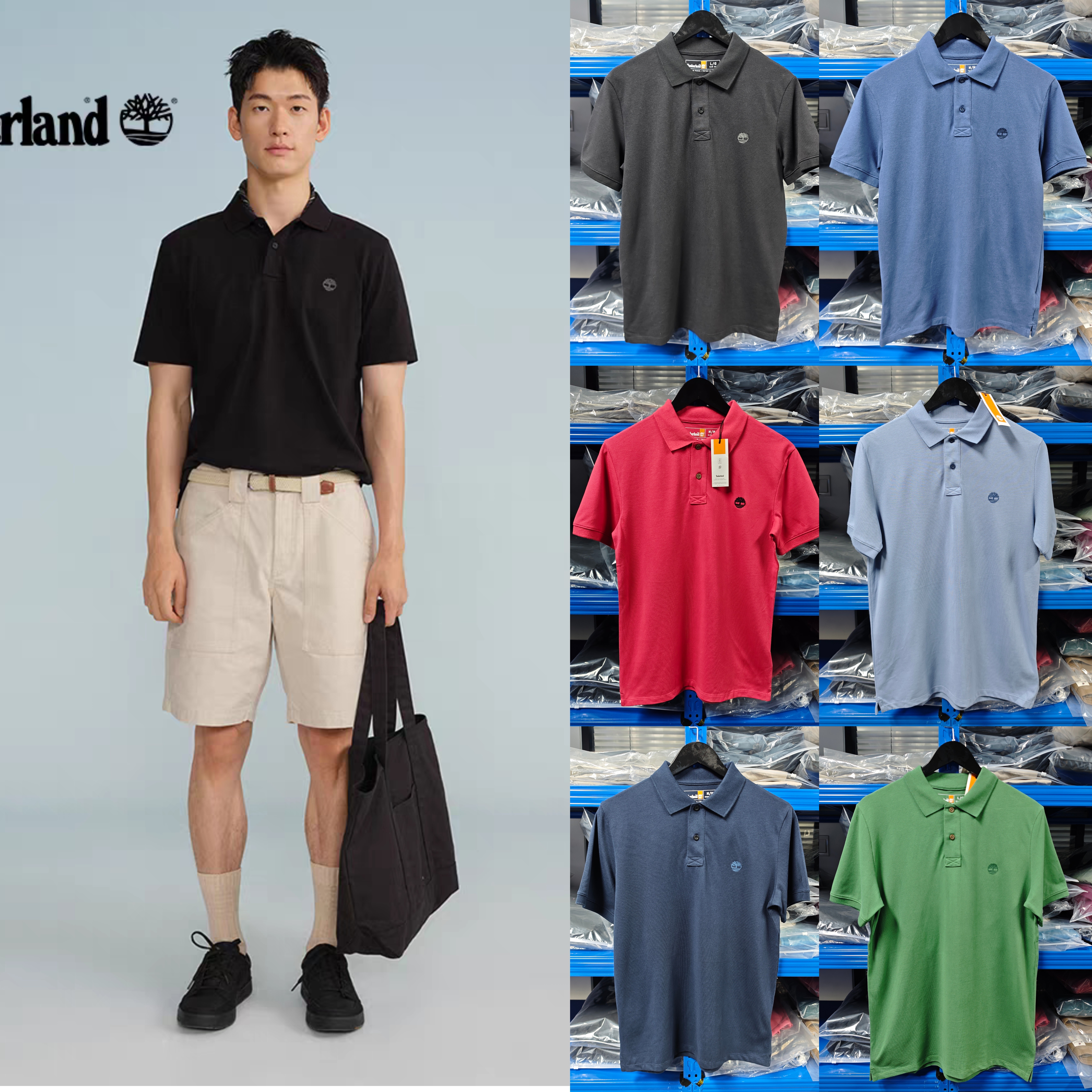 第一弹！正品Timberland/添柏岚26夏男POLO衫短袖T恤透气宽松舒适