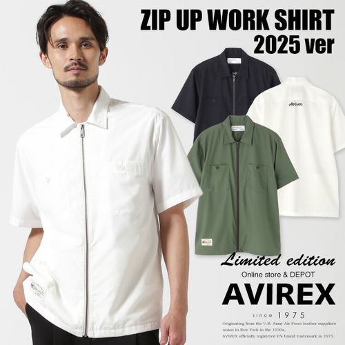 断码亏清！日本avirex utility限定混纺军事风拉链工装衬衫T恤