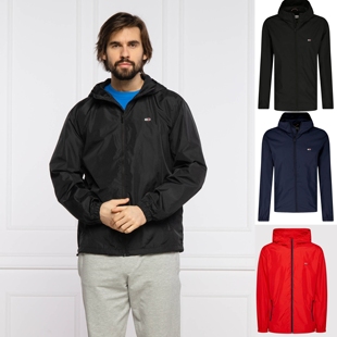 出！Tommy Hilfiger汤米纯色logo刺绣防风防水软壳冲锋衣