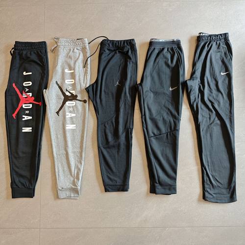 NIKE/耐克Jordan收口束脚合身抽绳加绒毛圈运动卫裤跑步裤篮球裤