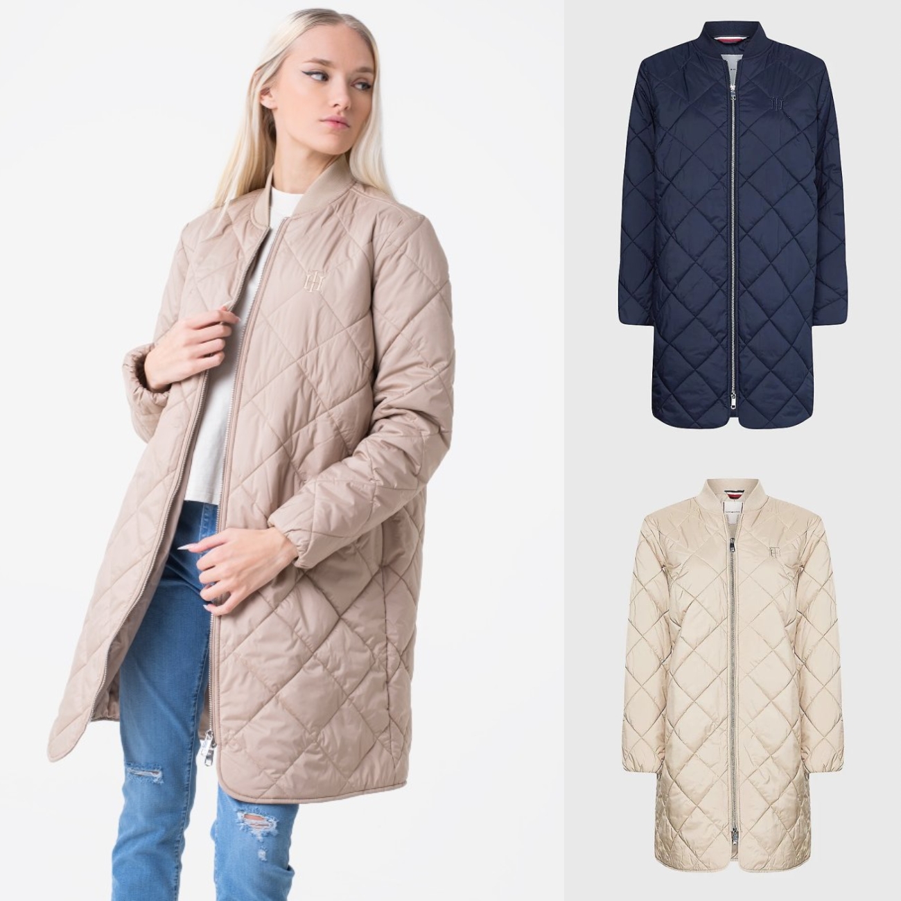 老钱风！正品TOMMY25女秋冬休闲棒球领英伦菱格防水保暖棉服外套