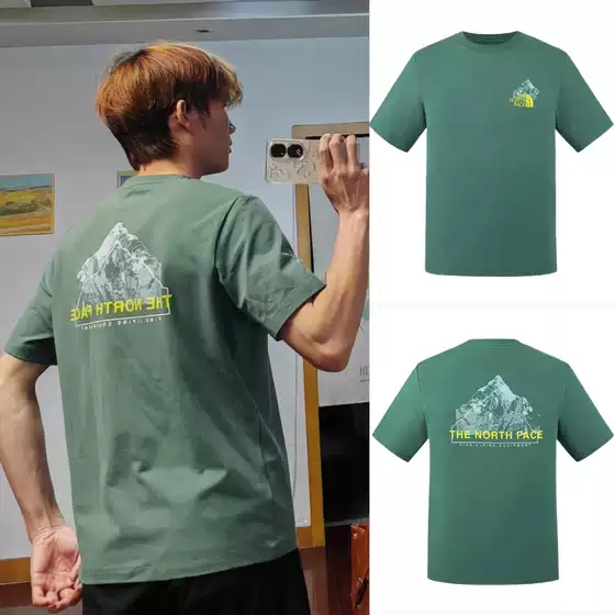 Thenorthface/North Face Printed Mountain Quick-Drying Short-Sleeved T-Shirt Outdoor Casual Breathable Summer New Style | 8D7E