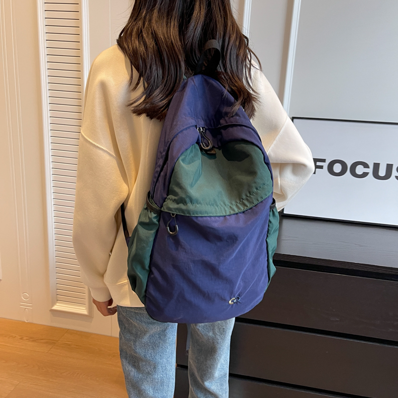 韩国学生上课双肩包包女夏2023新款潮尼龙帆布背包大容量旅行包