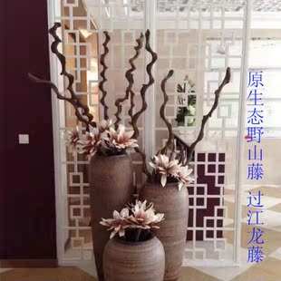 过江龙藤条枯藤装饰摆件花束干树枝枯枝客厅酒店样版间室内插花瓶
