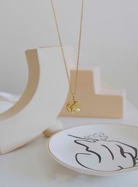 两用佩戴/暮秋冬复古不规则金币中长款毛衣链项链女