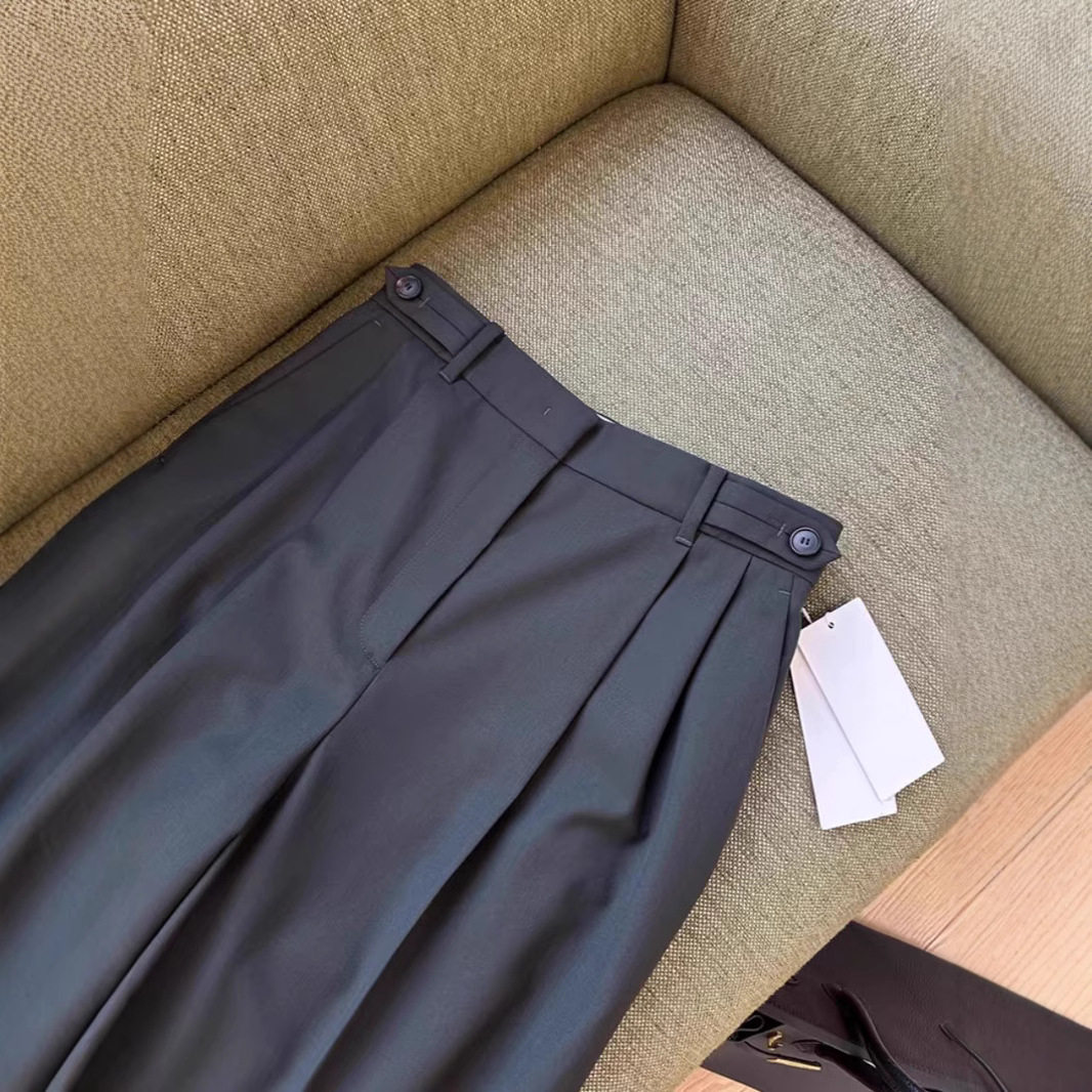 闭眼入无D推荐!2026夏季新款精纺阔腿西装直筒高腰显瘦裤子女潮
