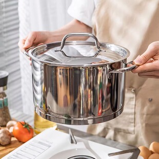 24CM 10不锈钢汤锅304钢 6.3升大容量 出欧洲贝高福18 高级货