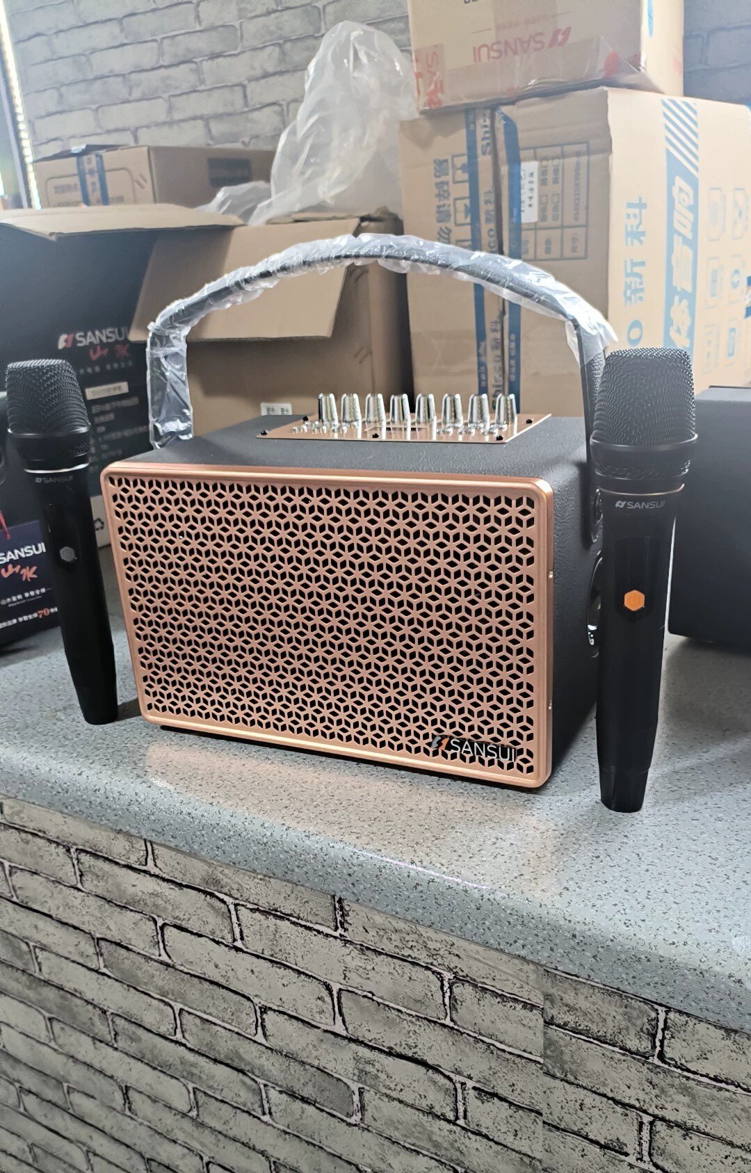 山水ss802plus户外k歌音箱手提广场舞便携重低音k歌乐器蓝牙音响