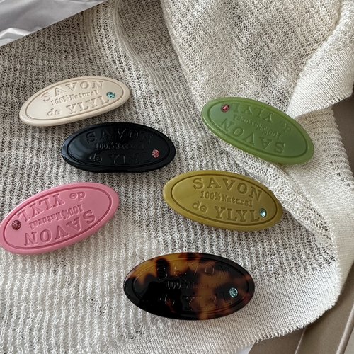 韩国辣妹肥皂椭圆边夹