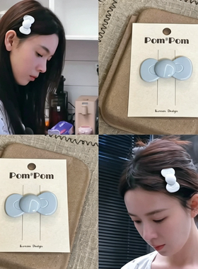陈瑶同款韩系醋酸蝴蝶结发夹甜美百搭侧边刘海夹碎发夹高级感发饰