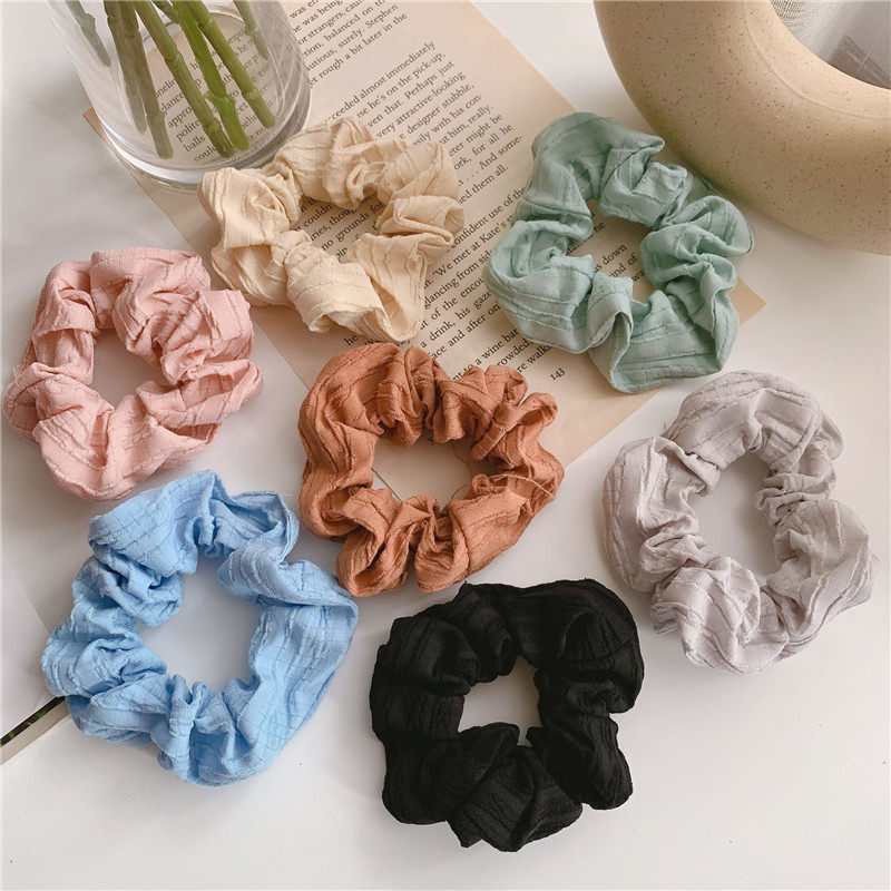 奶油色款~ins少女发绳甜美百搭布艺头绳法式大肠圈发圈发饰布头发