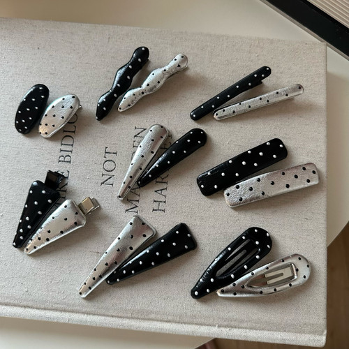 皮质波点发夹复古高级感发夹