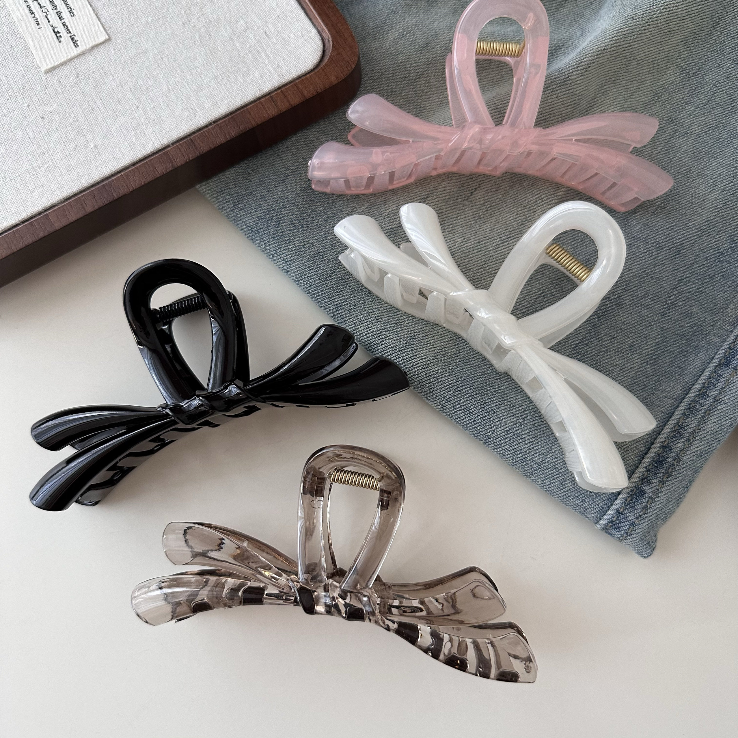 韩系新款蝴蝶结抓夹简约百搭网红发抓盘发鲨鱼夹子后脑勺发夹发饰,饰品/流行首饰/时尚饰品新,发饰,淘宝优惠券,粉丝福利购,淘宝优惠卷