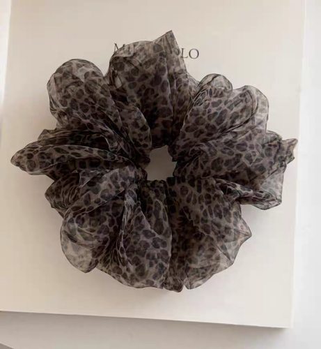 东大门同款甜酷豹纹大号大肠发圈