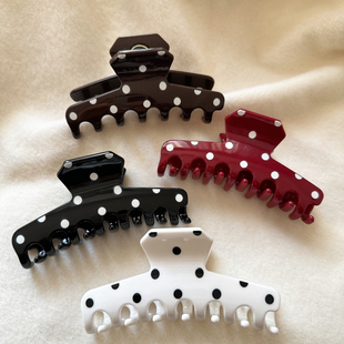 发量少入韩系大波点一字抓夹气质百搭半抓发发夹后脑勺鲨鱼夹发抓