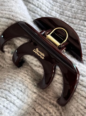 多发量入秋气质咖色南瓜抓夹后脑勺鲨鱼夹新款加厚发夹抓力紧发夹