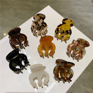 韩国东大门明星同款 醋酸高马尾防塌发夹小号半发抓气质高级感发饰