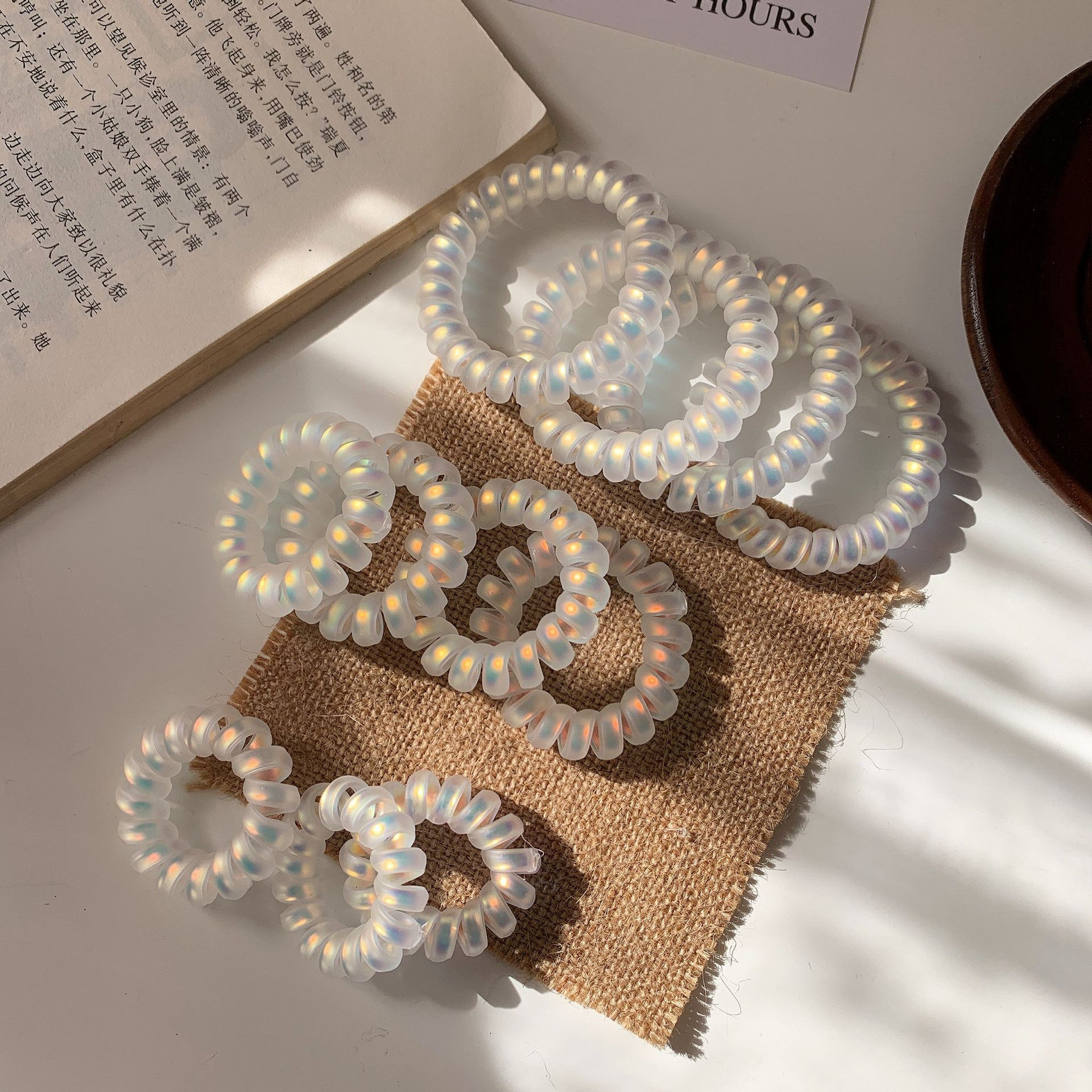 超好看梦幻磨砂面无痕ins发圈