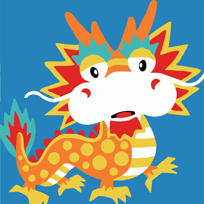 diy动物儿童卡通手绘卧室装饰画