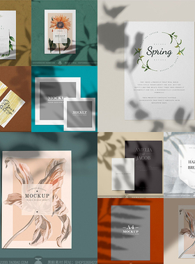 41款高端室外自然光光影样机设计素材智能贴图一键替换效果PS