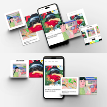 3款质感ins风媒体苹果手机屏幕UI界面布局设计展示PS样机智能贴图