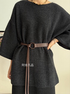 咖色腰带女配毛衣大衣百搭装饰裙子打结皮带驼色配裤子休闲腰绳