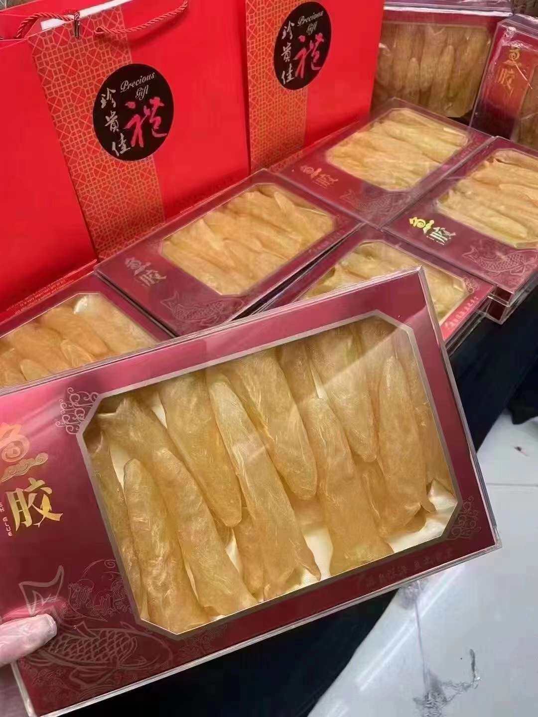 黄花胶礼盒装鱼胶干货深海野生大个足干鱼鳔送礼半斤一斤过年送礼
