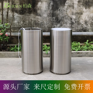 亚克力发光柱 透光展台 拉丝底座 白酒陈列台 奖杯摆台 展示台柱