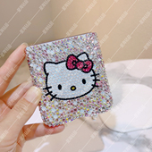 适用三星折叠zflip7手机壳6代奢华水钻卡kitty代手机套zflip5