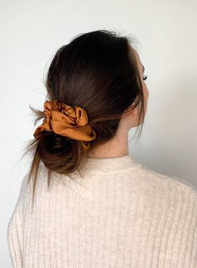 真丝大肠发圈发绳头绳女简约法式气质优雅桑蚕丝ins网红人气复古