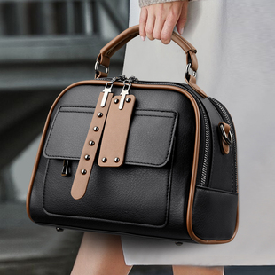 真皮女包手提包女士包包2025新款潮中年大气单肩包通勤妈妈斜挎包