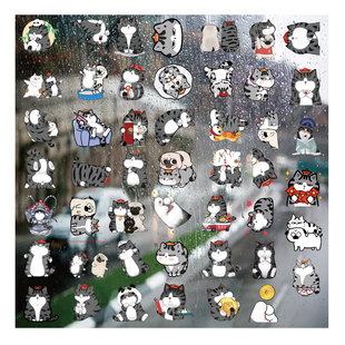 吾皇猫为何不跪UV转印贴个性水晶标签户外防水头拉杆装饰图案贴纸