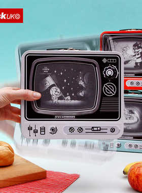 英国SUCK UK 电视机午餐盒TV Lunch Box 便当野餐水果零食盒礼物