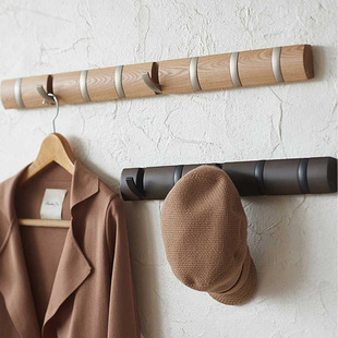 Umbra挂衣架衣架壁挂挂钩钩墙壁实木玄关进门墙上北欧挂衣钩挂架