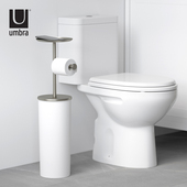 厕纸架卷纸置物收纳架子 纸巾架 加拿大UMBRA 卫生间免打孔落地式