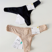 5件 德国外贸原单牛奶丝纯棉简约纯色低腰丁字裤 包邮 三件装