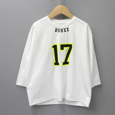 福利J柏系列110/130春秋品牌童装折扣儿童纯棉长袖休闲T恤11347白