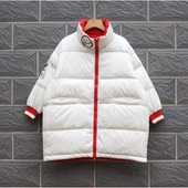品牌折扣童装 Y家110冬装 童长羽绒服加厚外套84207米白
