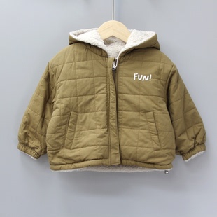 S柚xi家110-130秋冬童装品牌折扣/儿童开衫加绒两面穿外套94507卡