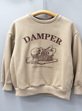 Y安系列120-160秋冬 品牌童装折扣/儿童休闲长袖拉绒卫衣18935卡