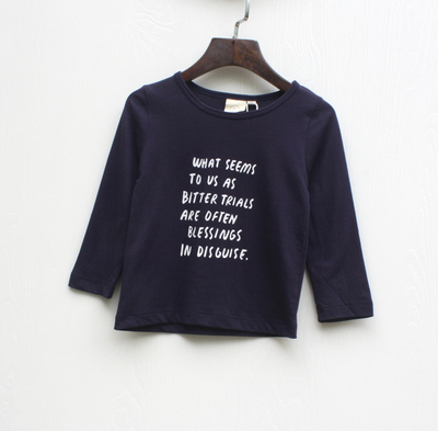 童装纯棉薄款长袖t恤折扣