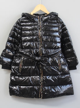 S-M家110冬装 品牌折扣童装/儿童羽绒服中厚外套47048黑