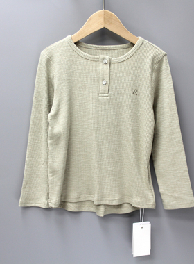 S子cao家110/120春秋品牌童装折扣/童长袖纯色圆领打底衫58061灰