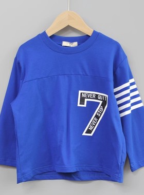 T衣ch家110-160春秋Ⅳ 品牌童装折扣/纯棉儿童长袖休闲T恤02663兰