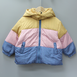 折扣撤柜 品牌童装 童羽绒服中厚外套2301黄兰 110冬 GG榛guo家90
