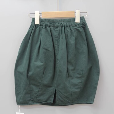 福利L熹系列110春秋Ⅱ品牌童装折扣/童纯棉里半身裙短裙30428墨绿