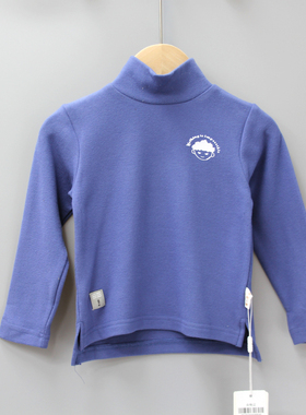 S姜xio牙80春秋 品牌童装折扣/儿童纯棉立领打底衣衫29854兰