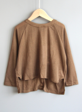 T吾系列110-150春秋 品牌童装折扣D薄款开衫外套可防晒02689褐