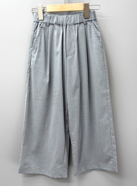 柏系列120/140春秋品牌童装折扣儿童工装棉休闲简约长裤21093灰